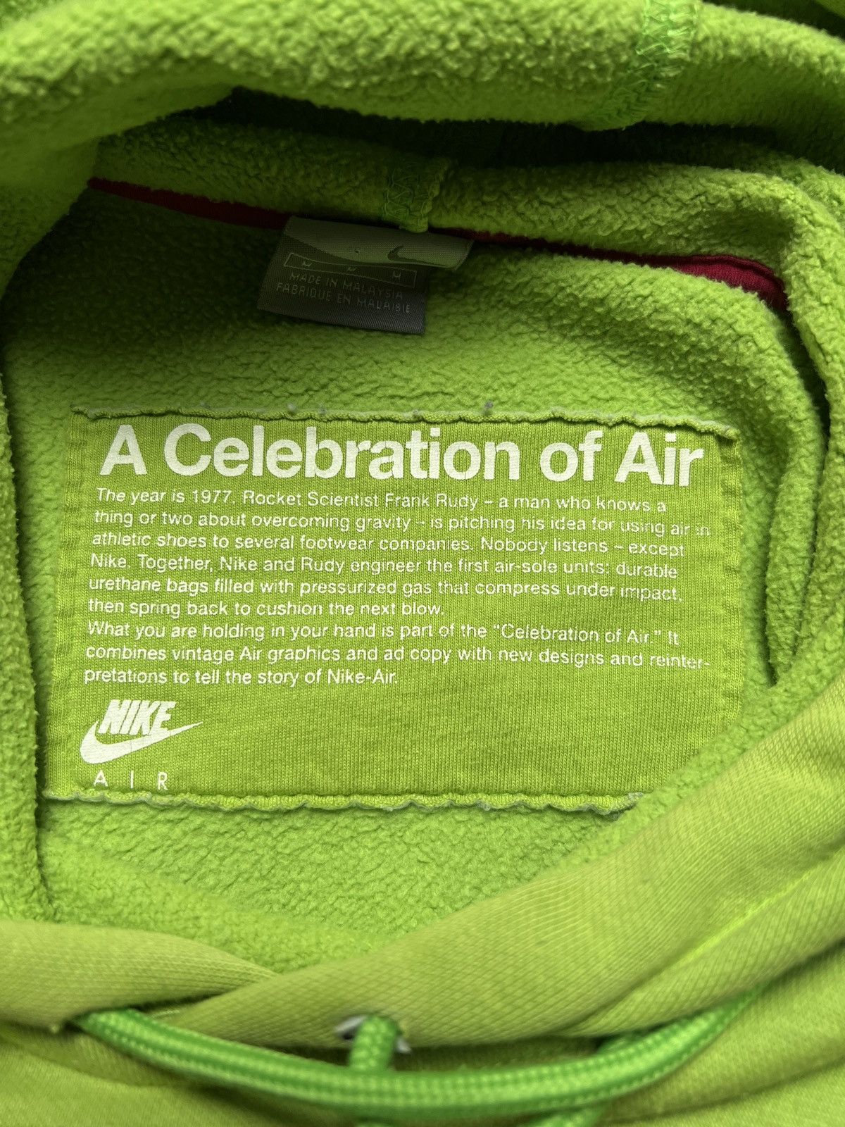 Nike Nike Vintage Celebration Of Air Neon Green Pullover Hoodie Size US M / EU 48-50 / 2 - 10 Thumbnail
