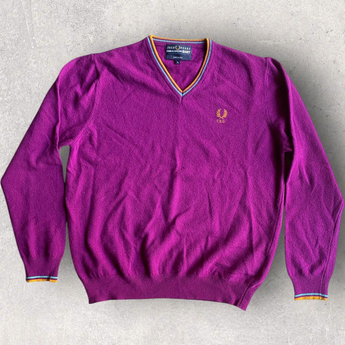 Comme des Garcons × Comme des Garcons SHIRT × Fred Perry Fred Perry X Comme Des Garcons Sweatshirt Size US L / EU 52-54 / 3 - 2 Thumbnail