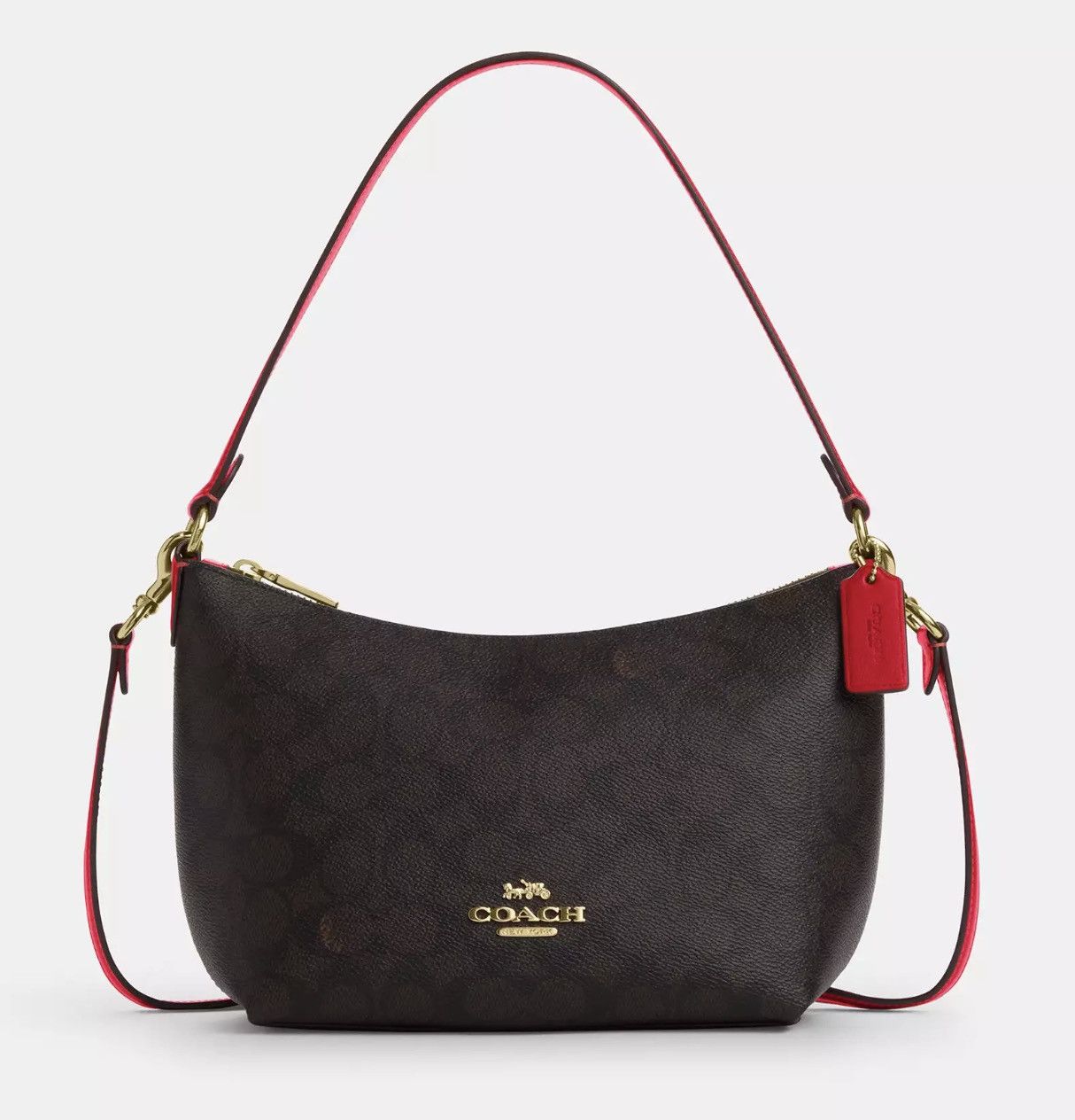 Coach Zip Top Shoulder Bag In Signature Canvas CX610 Size ONE SIZE - 5 Thumbnail