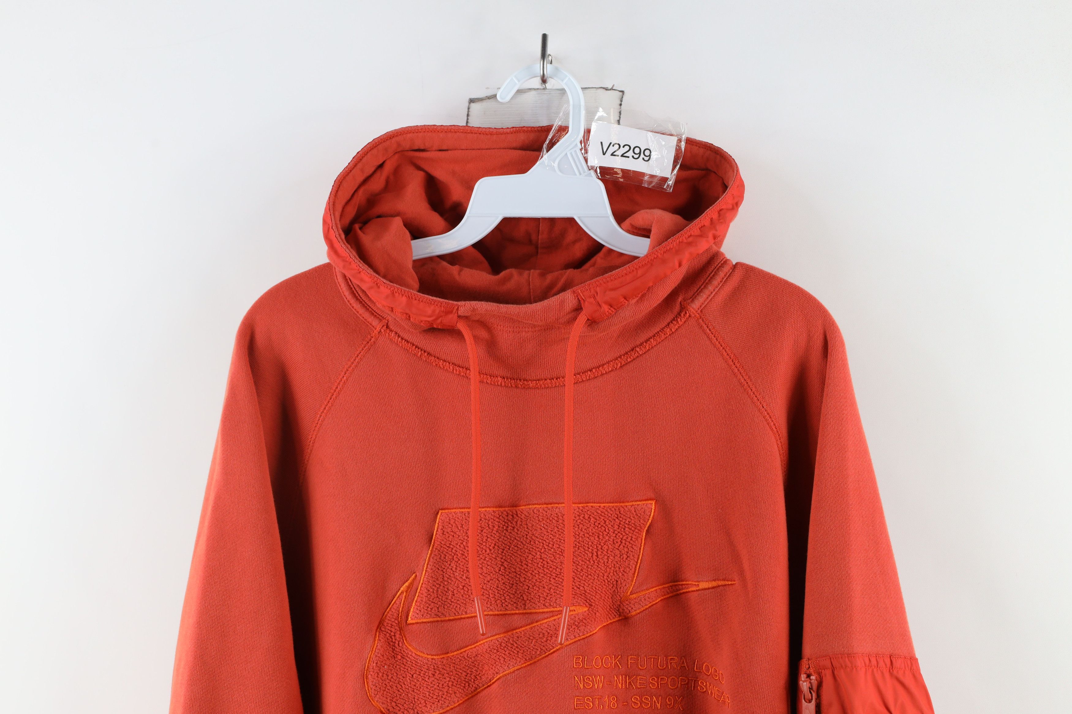 Nike × Vintage Nike Sportswear Future Logo Big Swoosh Hoodie Sweatshirt Size US L / EU 52-54 / 3 - 2 Thumbnail