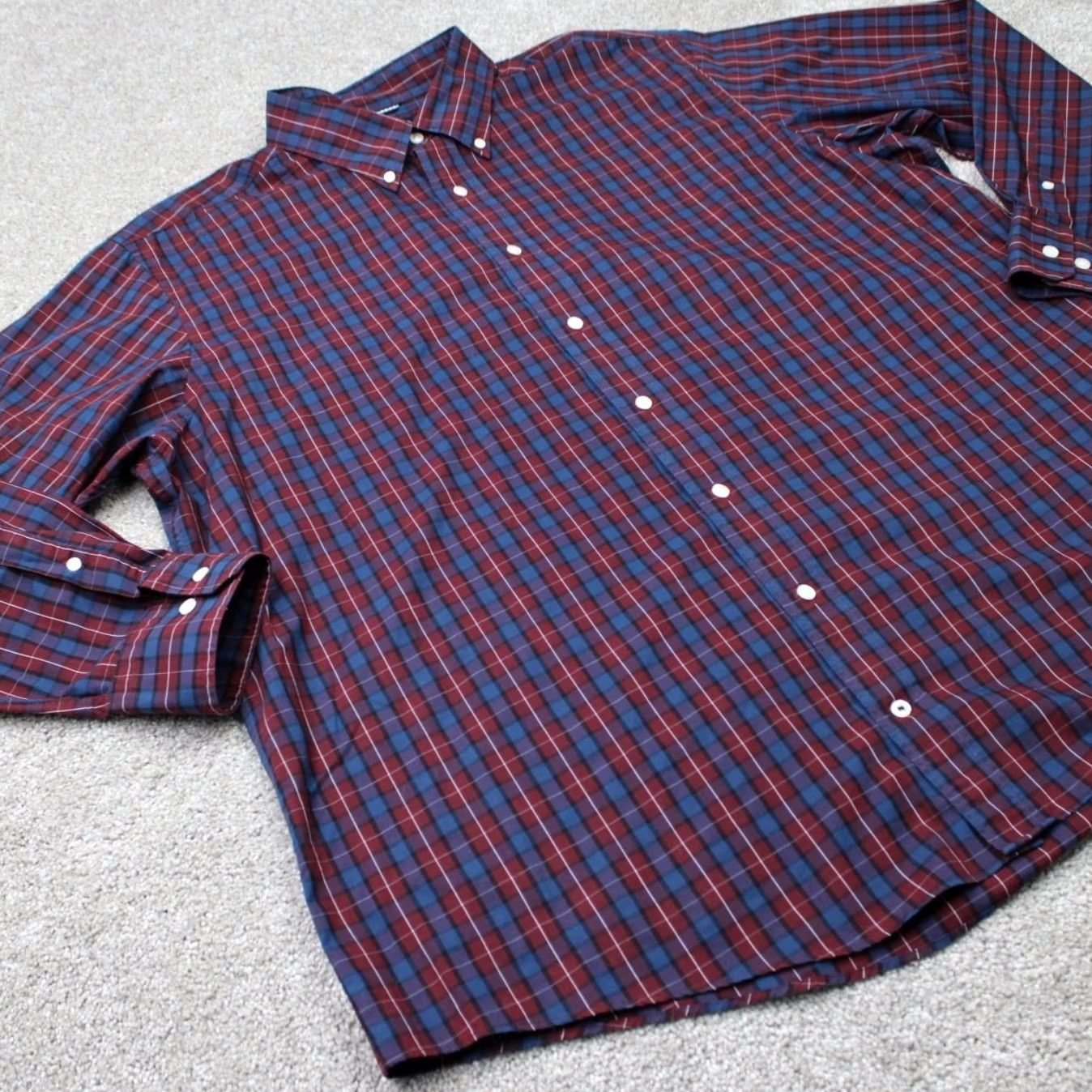 Nautica Nautica Shirt Men 2XL XXL Blue/Red Checkered 100% Cotton Long Sleeve Button Down Shirt Mens 2XL XXL Blue Red Checkered Cotton Button-Up Size US XXL / EU 58 / 5 - 5 Thumbnail
