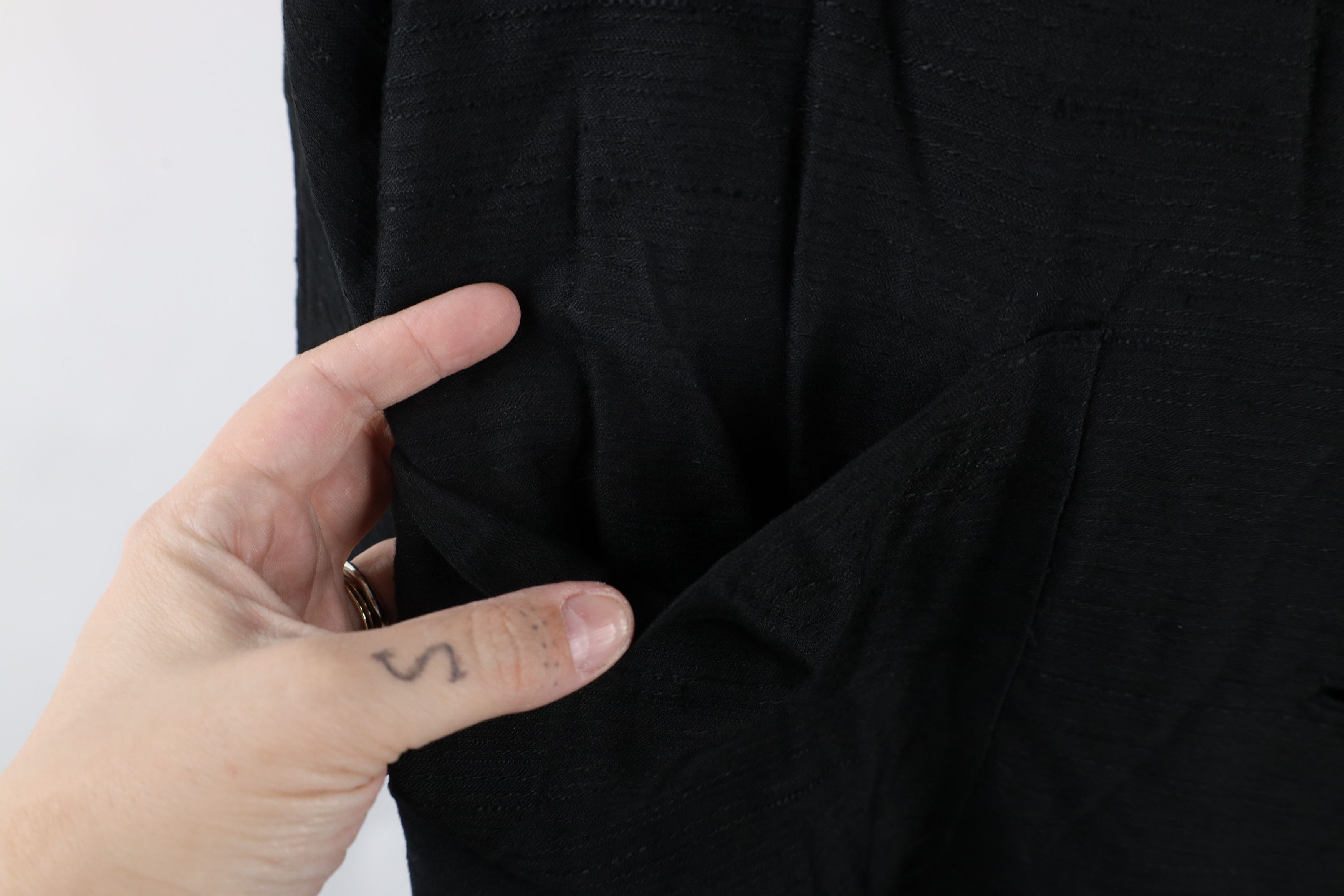 Vintage Vintage 50s 60s Rockabilly Rayon Big Button Trench Coat USA Size L / US 10 / IT 46 - 6 Thumbnail