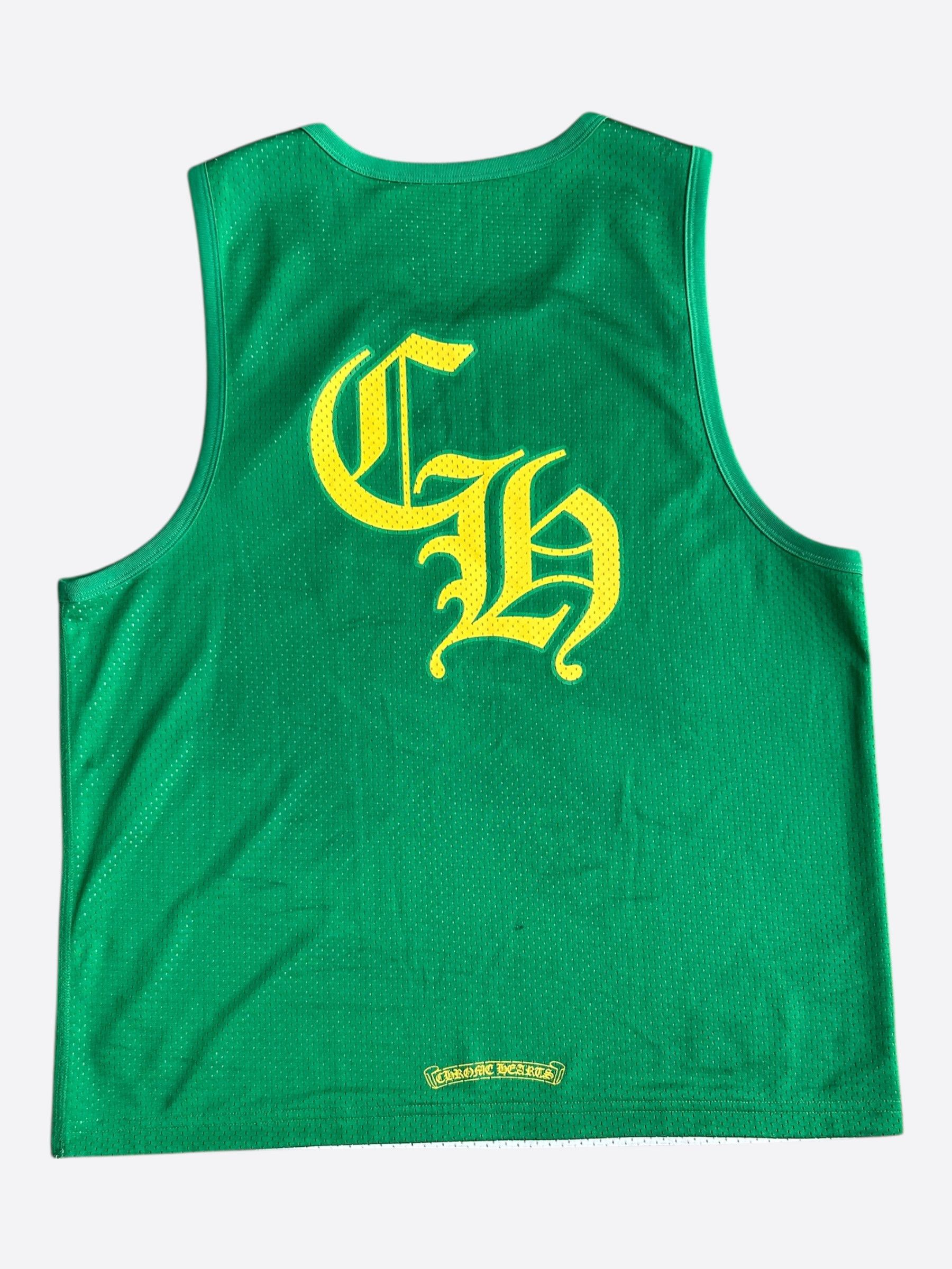 Chrome Hearts Chrome Hearts Green & White Logo Reversible Mesh Jersey Size US M / EU 48-50 / 2 - 3 Thumbnail