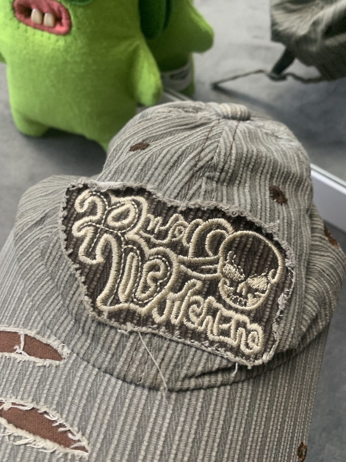 Japanese Brand Vintage RV velvet cap Japanese style distressed Size ONE SIZE - 2 Thumbnail