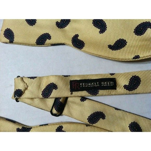 Other FERRELL REED MENS YELLOW 100%SILK BOW TIE Size ONE SIZE - 2 Thumbnail