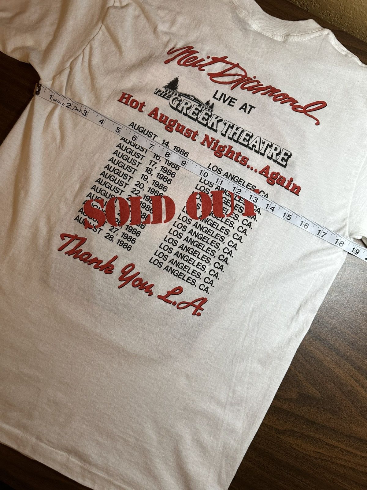 Vintage 1986 Neil Diamond The Greek Theatre LA tee shirt Size US XL / EU 56 / 4 - 9 Thumbnail