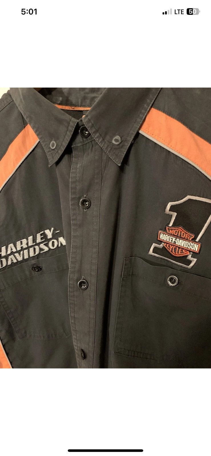 Harley Davidson Vtg Harley Davidson Racing Mens Sz 2XL Shop Work Mechanic Size US XXL / EU 58 / 5 - 6 Thumbnail