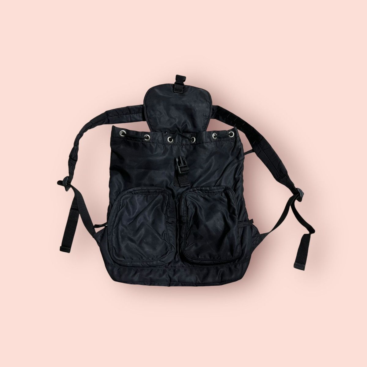 Japanese Brand × Jun Takahashi × Uniqlo VINTAGE UNIQLO JUN TAKAHASHI NYLON TANKER DAYPACK RUCKSACK Size ONE SIZE - 8 Thumbnail