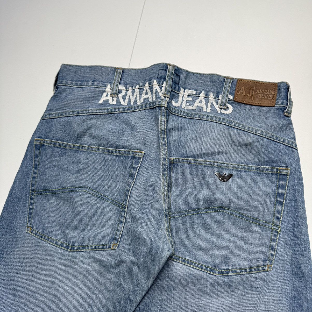Armani Vintage armani big logo indigo series baggy faded jeans Size US 34 / EU 50 - 3 Thumbnail