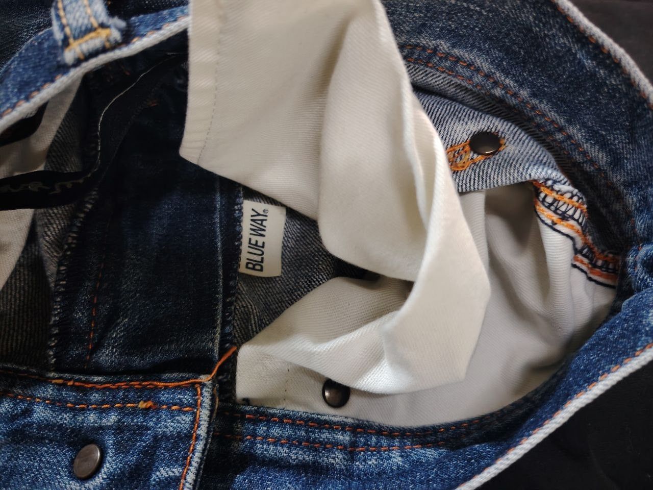 Japanese Brand Blue Way "Made in Nippon" Heavy Whiskered Distressed Denim Size US 32 / EU 48 - 7 Thumbnail