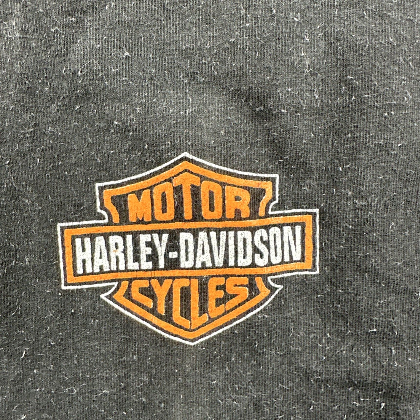 Harley Davidson VINTAGE Harley-Davidson T-Shirt Shirt Cropped Black 3XL Mens Crew Neck Short Sleeve Activewear Apparel Alstyle Size US XXL / EU 58 / 5 - 6 Thumbnail