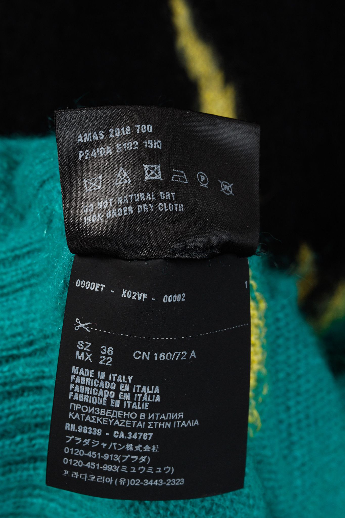 Prada Prada AW/18 Black Flame Intarsia-Knit Mohair-Blend Sweater Size XS / US 0-2 / IT 36-38 - 10 Thumbnail