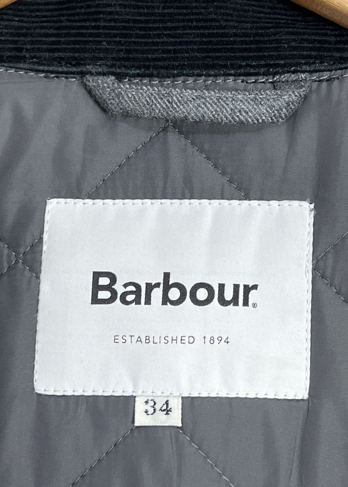 Barbour Barbour Wool Quilted Jacket Grey Corduroy Collar Coat Size US M / EU 48-50 / 2 - 10 Thumbnail