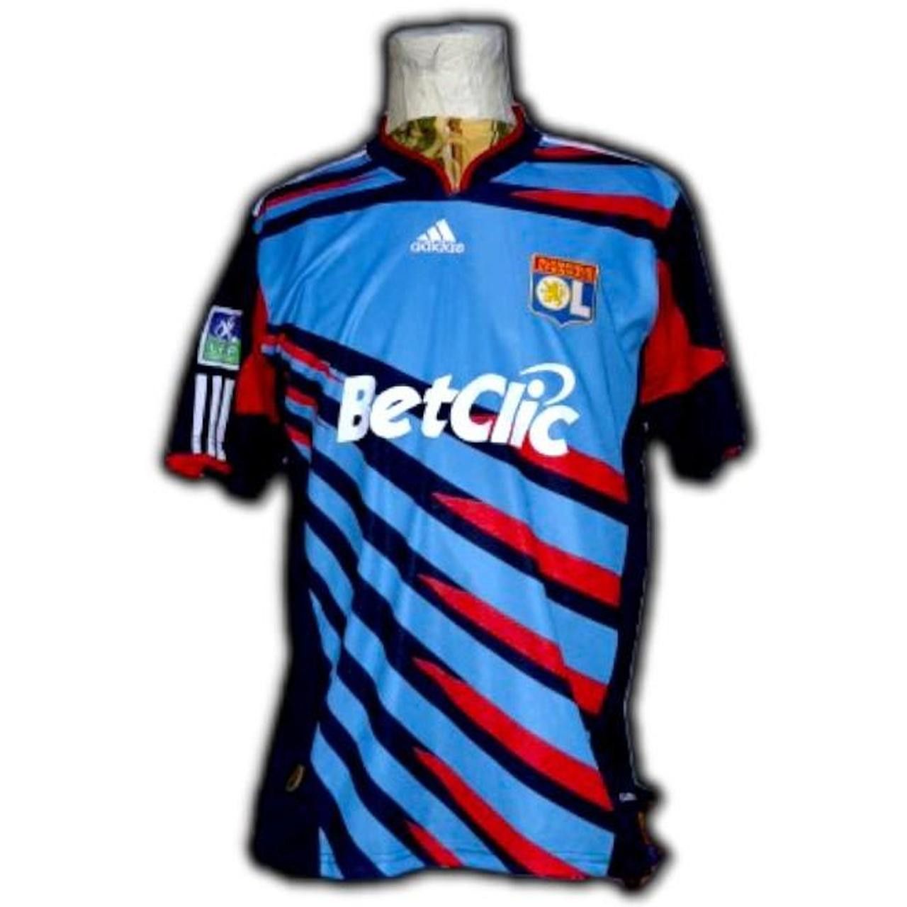 Adidas Olympique Olympic Lyon Lyonnais France 2010 2011 Home Shirt Size US L / EU 52-54 / 3 - 3 Thumbnail
