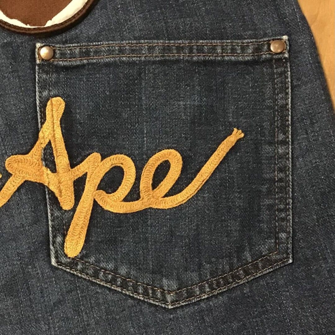 Bape BAPE Logo Embroidered Denim Shorts a bathing ape ★size L Size US 34 / EU 50 - 5 Thumbnail