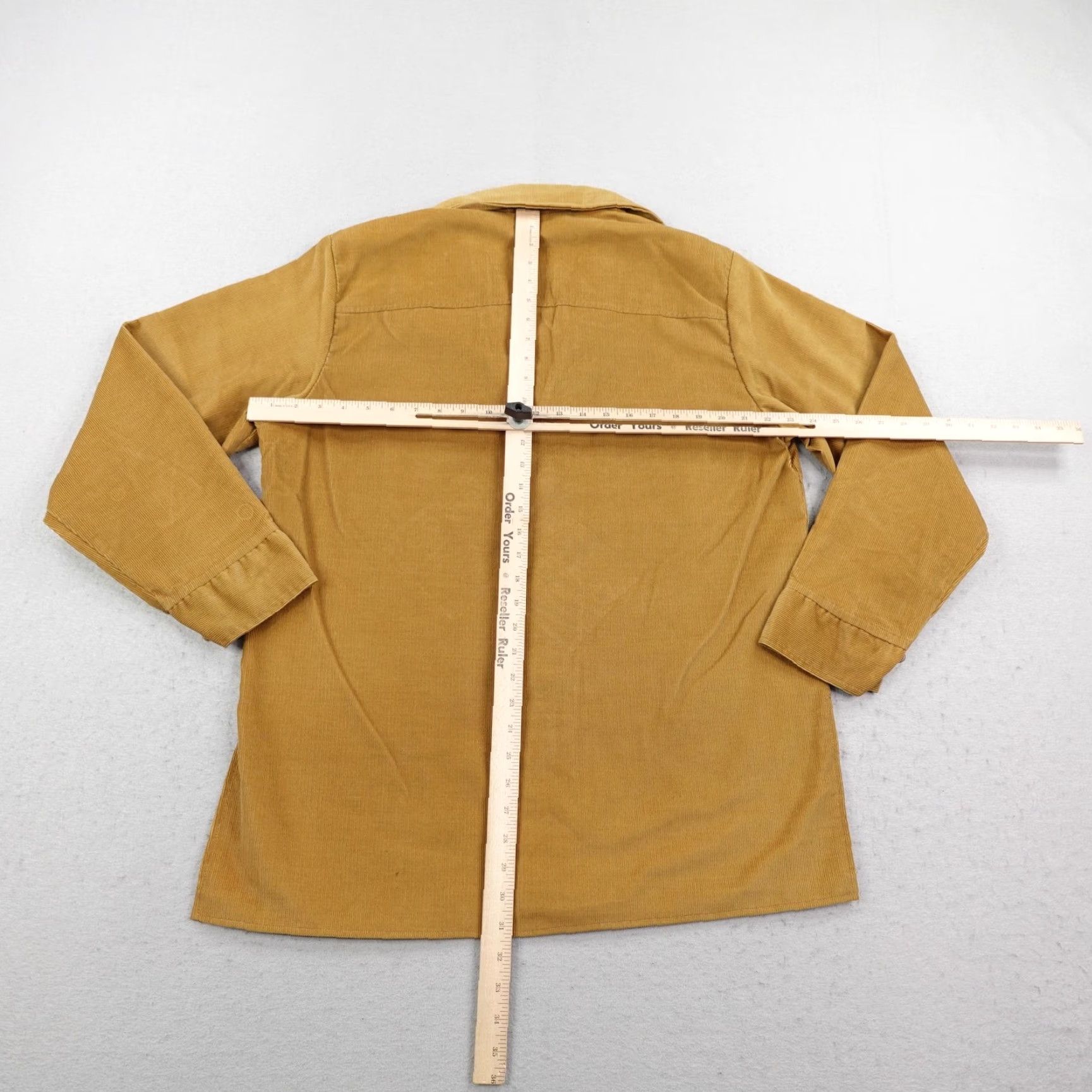 Vintage VINTAGE Spotwood Jacket Adult 46 Brown Corduroy Button Blade Collar Shacket 70s Mens Size US S / EU 44-46 / 1 - 5 Thumbnail