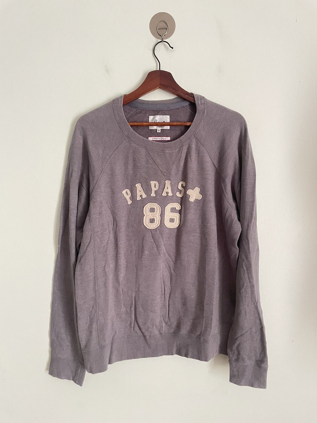 Japanese Brand Papas Big Logo 86 Sweatshirt Size US M / EU 48-50 / 2 - 1 Thumbnail