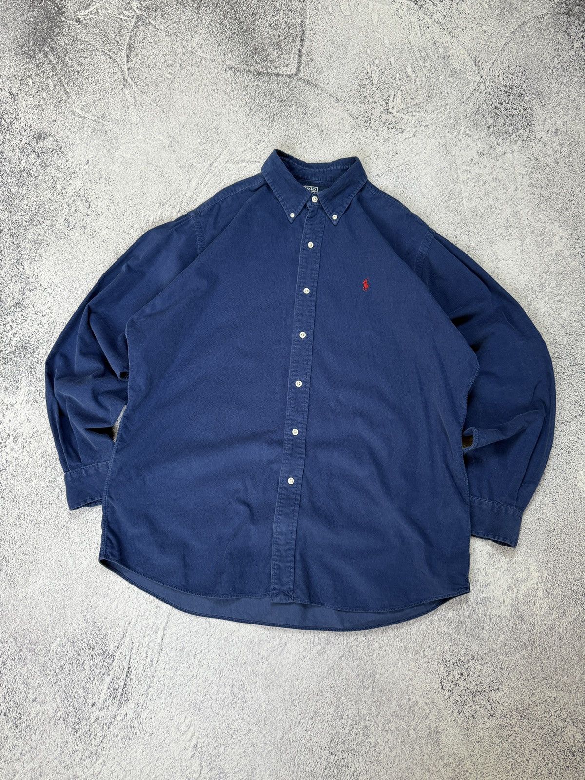 Polo Ralph Lauren Polo Ralph Lauren Ellington Corduroy Button Up Shirt Navy Size US L / EU 52-54 / 3 - 2 Thumbnail