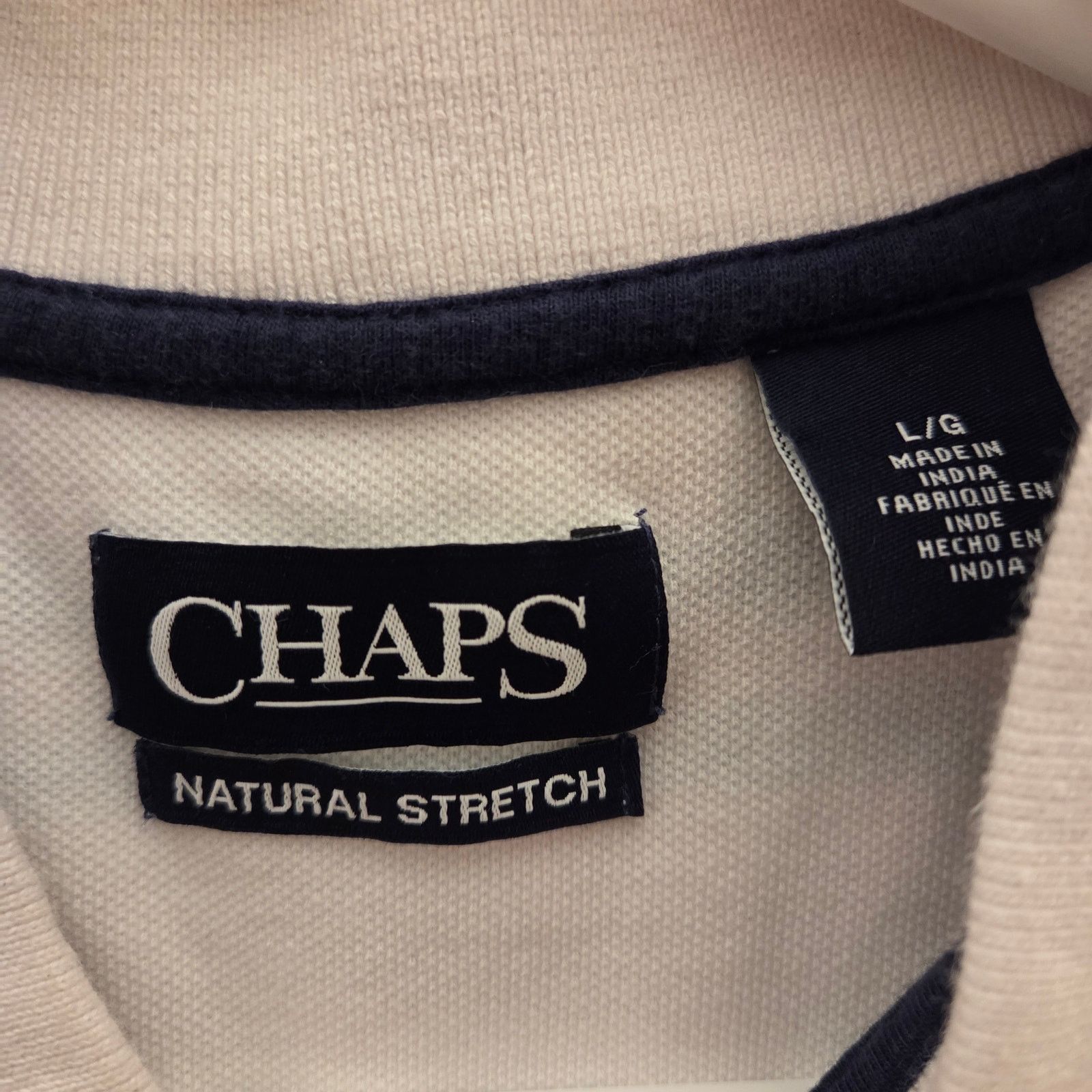 Chaps CHAPS Natural Stretch Striped Polo Shirt - Men's Large Size US L / EU 52-54 / 3 - 5 Thumbnail