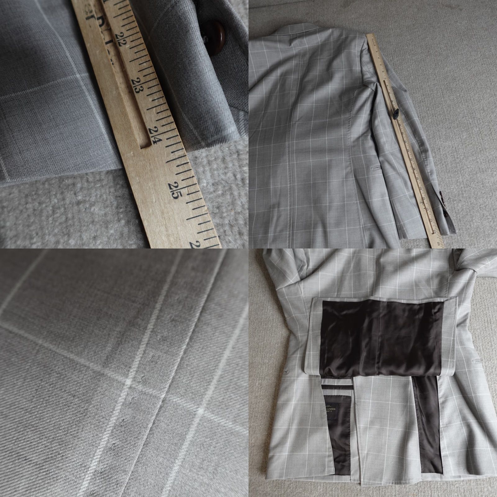 Doublet VITALIS BARBARIS Sport Coat Large Gray Beige Windowpane Double Breasted Custom Size US L / EU 52-54 / 3 - 9 Thumbnail