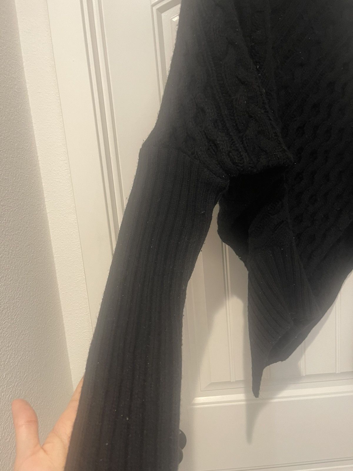 Sacai Sacai Black Asymmetric Turtleneck Sweater Size M / US 6-8 / IT 42-44 - 7 Thumbnail