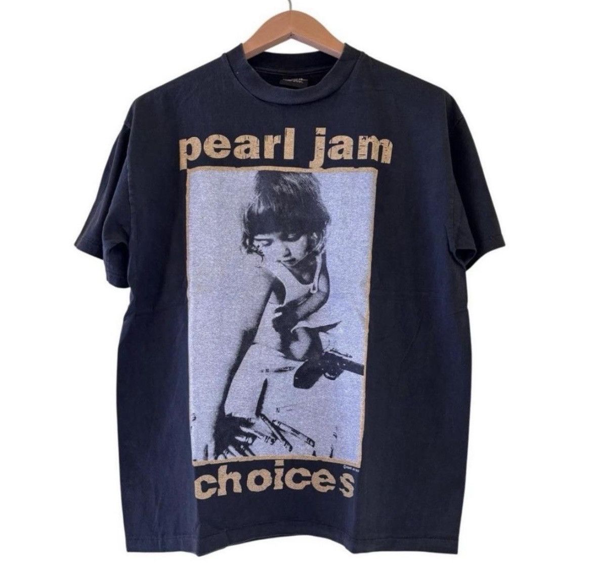 Pre-owned Grailed Pearl Jam Choices Band T-shirt In Black