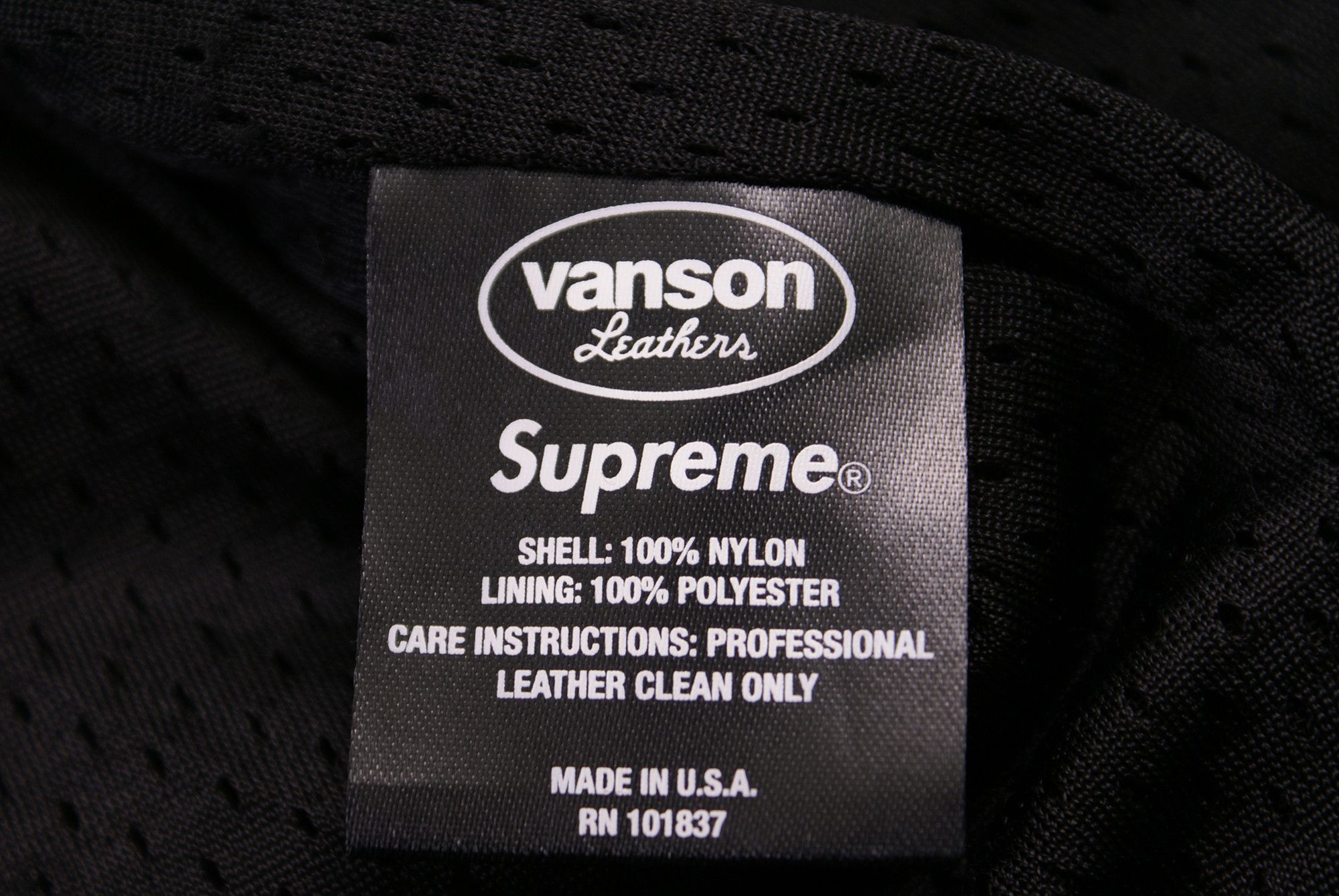 Supreme × Vanson Leathers 2020 Vanson Leathers x Supreme Letters Cordura Jacket Black Size US XL / EU 56 / 4 - 17 Thumbnail
