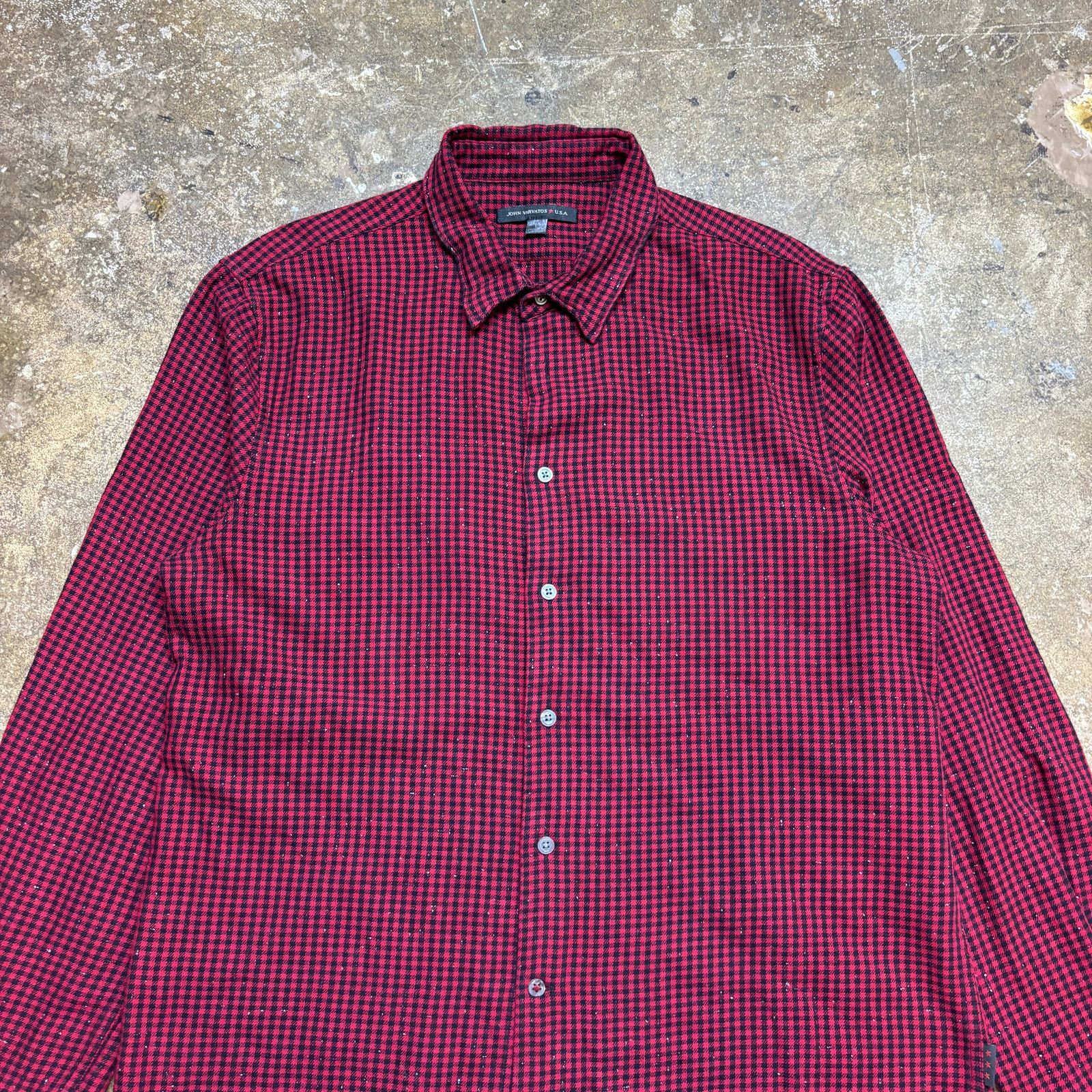 John Varvatos John Varvatos Star USA Plaid Regular Fit Button Shirt Mens L Size US L / EU 52-54 / 3 - 2 Thumbnail