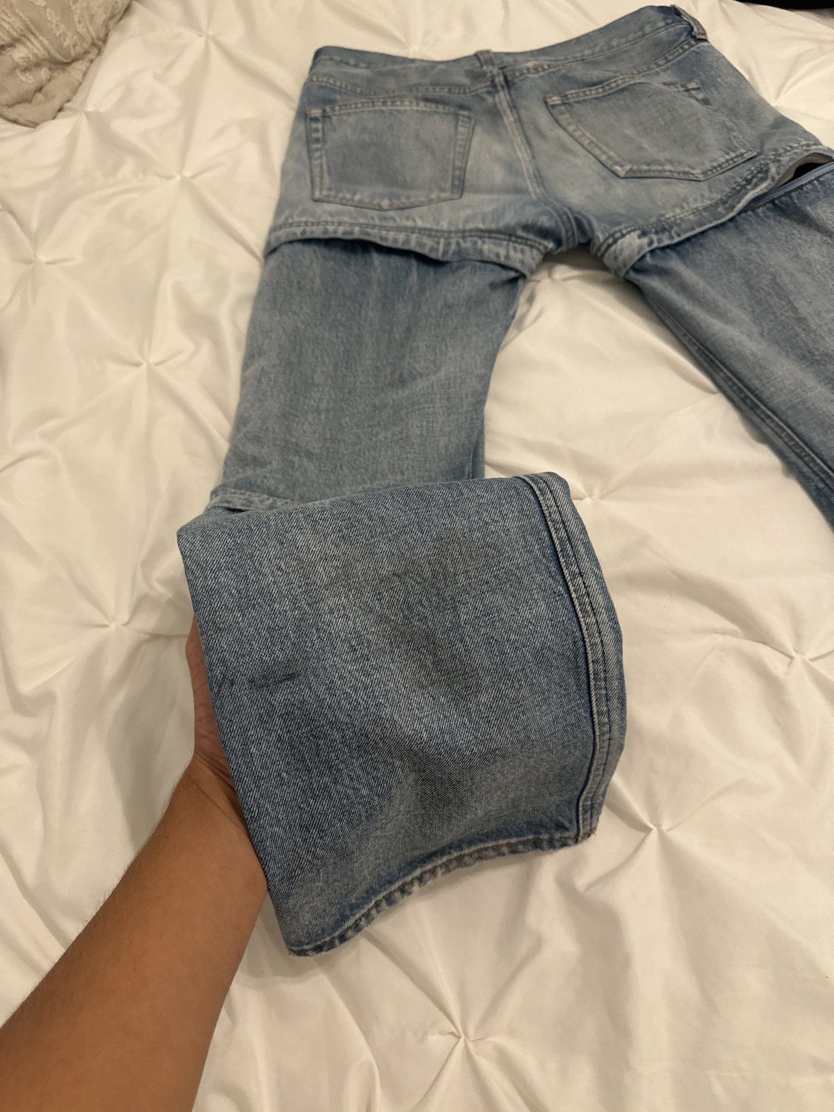Balenciaga Balenciaga convertible zip light blue wash denim Size US 32 / EU 48 - 5 Thumbnail