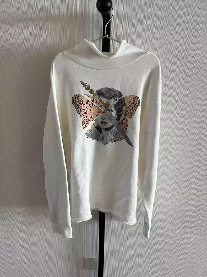 Undercover rolled up long-sleeved hoodie