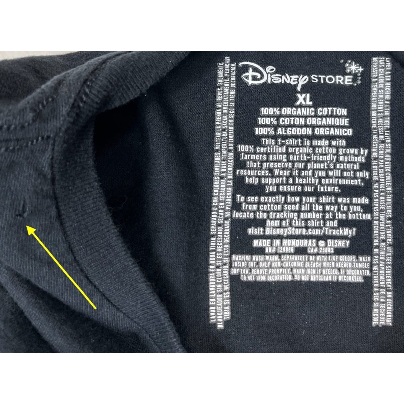 Disney Disney Store Mickey Mouse T-Shirt Mens XL Black Organic Cotton Crew Neck Short Sleeve Shirt Size US XL / EU 56 / 4 - 4 Thumbnail