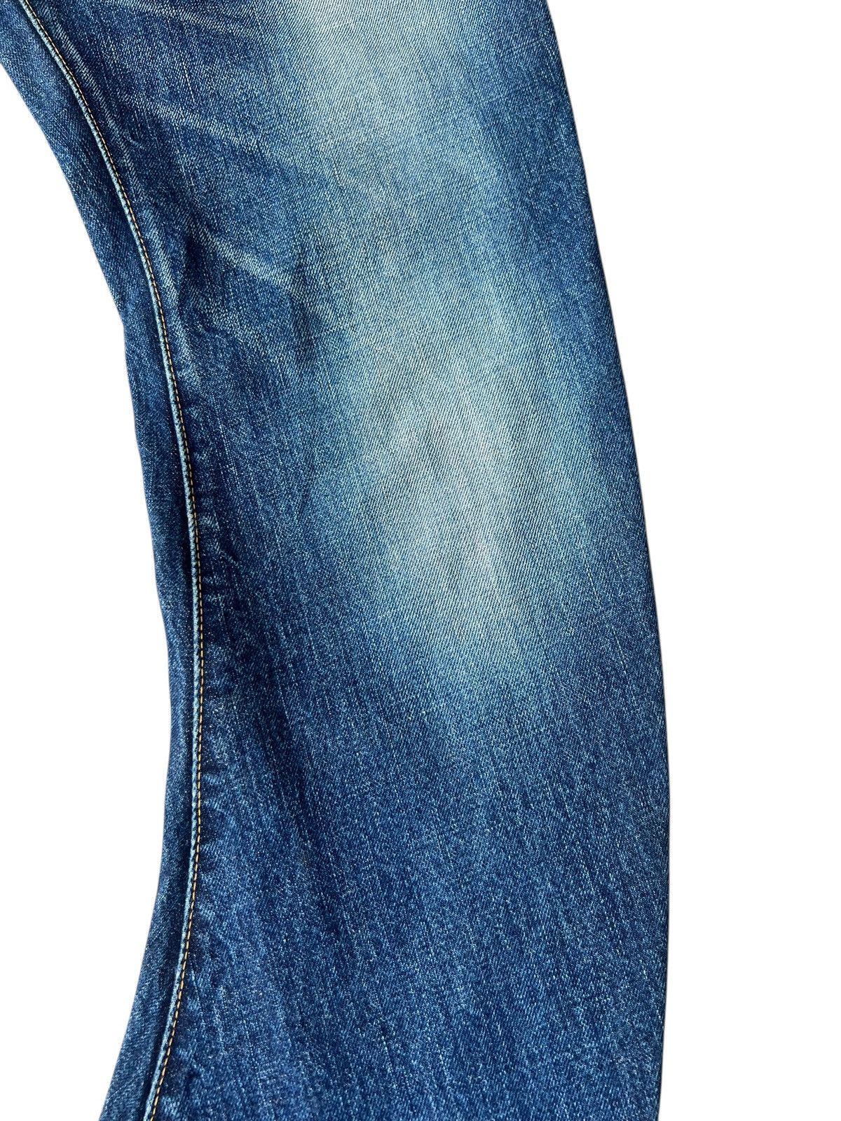 wjk WJK Curve Leg Distressed Aging Mud Denim Bootcut Jeans Size US 31 - 12 Thumbnail