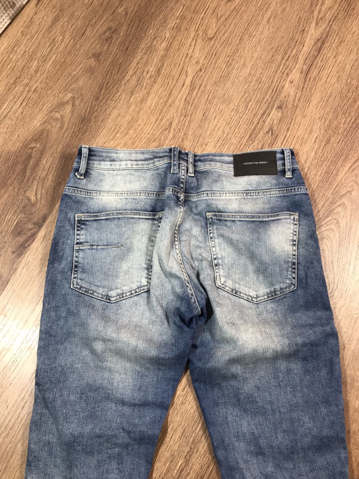 Designer × Vintage Ashes To DVST Distressed Biker Denim Pants Jeans Size US 33 - 10 Thumbnail