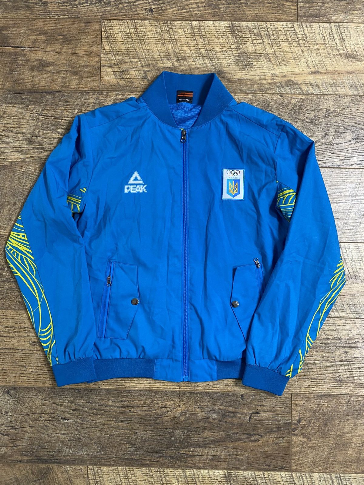 Vintage RARE VTG Peak Sport Olympic Ukraine Jacket Bomber Teamwear Size S / US 4 / IT 40 - 1 Thumbnail