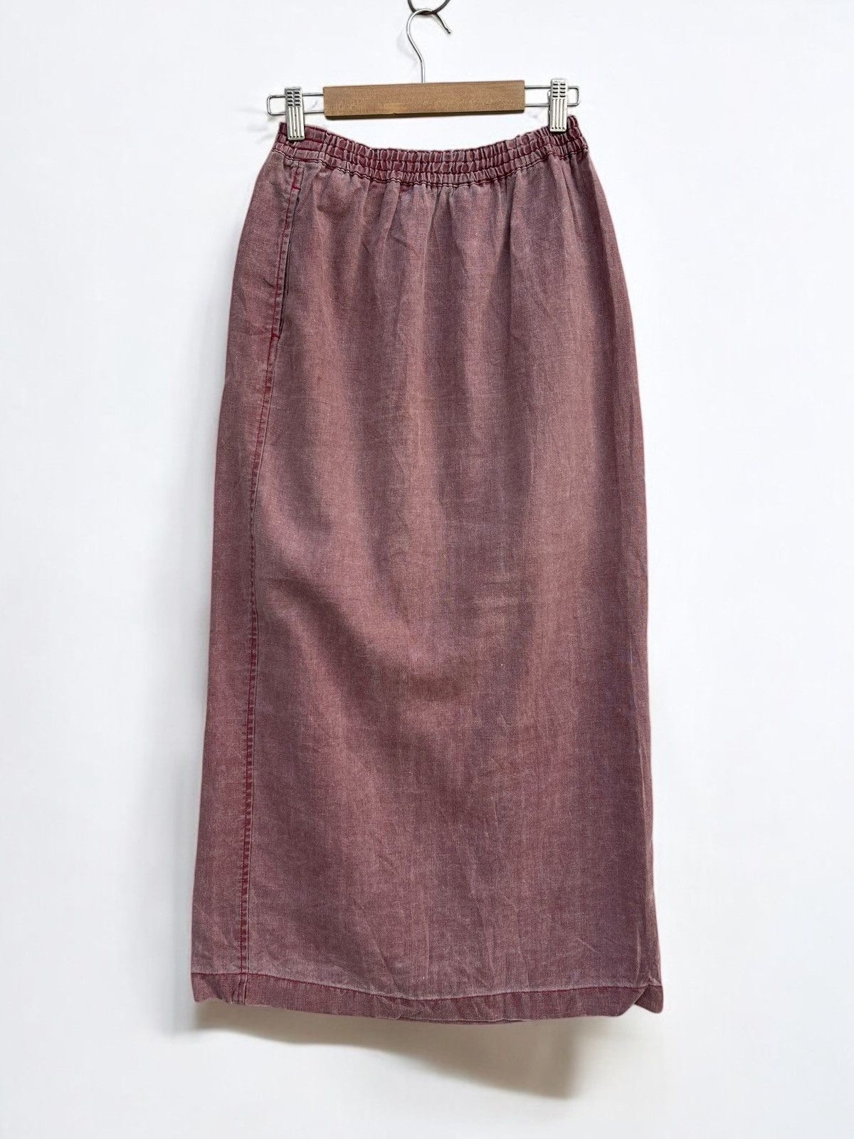 Designer × Hai Sporting Gear × Issey Miyake 🔥VTG HAI SPORTING GEAR BY ISSEY MIYAKE BRUSHED MIDI SKIRT Size 29" - 2 Thumbnail