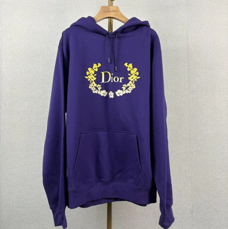 Dior Dior Women's XL Purple Cotton Hoodie 0089 Size XL / US 12-14 / IT 48-50 - 1 Thumbnail