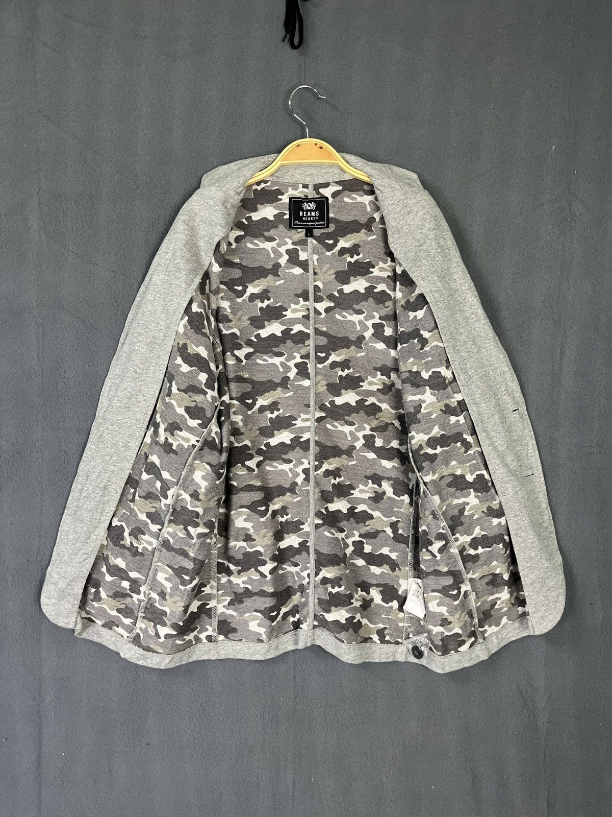 Beams Plus × Japanese Brand Beams Heart 3/4 Sleeves Cotton Sports Blazer Army Stripes Size M / US 6-8 / IT 42-44 - 5 Thumbnail