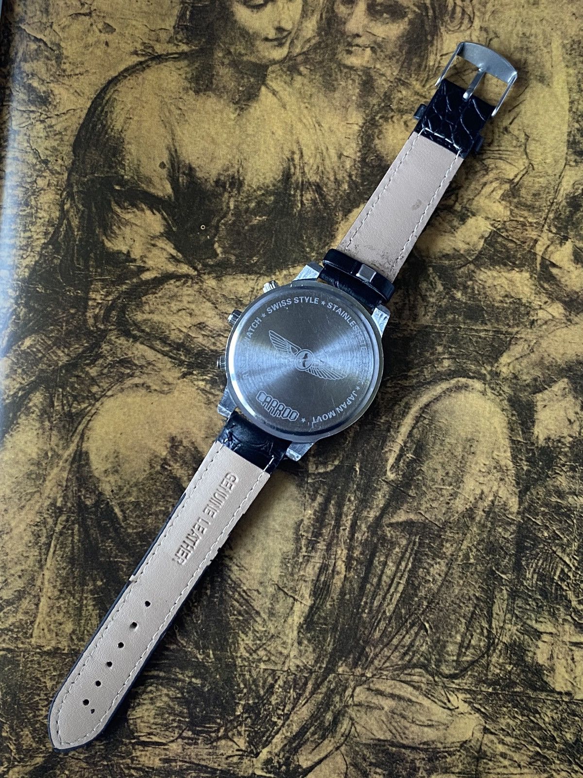 Japanese Brand × Jewelry × Vintage Fantasy Watch Dial Black Leather Strap Size ONE SIZE - 9 Thumbnail