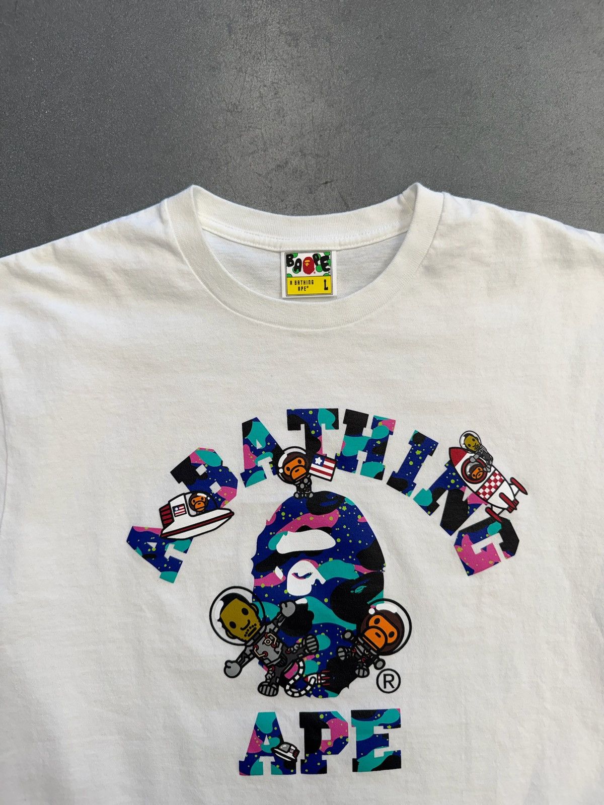 Bape SS21 Bape Kid Cudi College Moon Man Tee Size US L / EU 52-54 / 3 - 3 Thumbnail