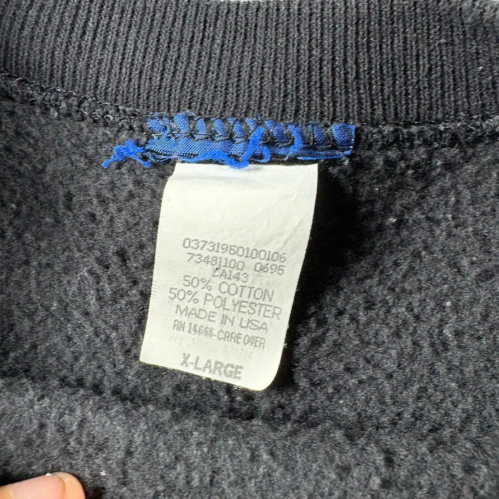 Tultex Vintage 80s black essential blank sweatshirt Size US XL / EU 56 / 4 - 2 Thumbnail