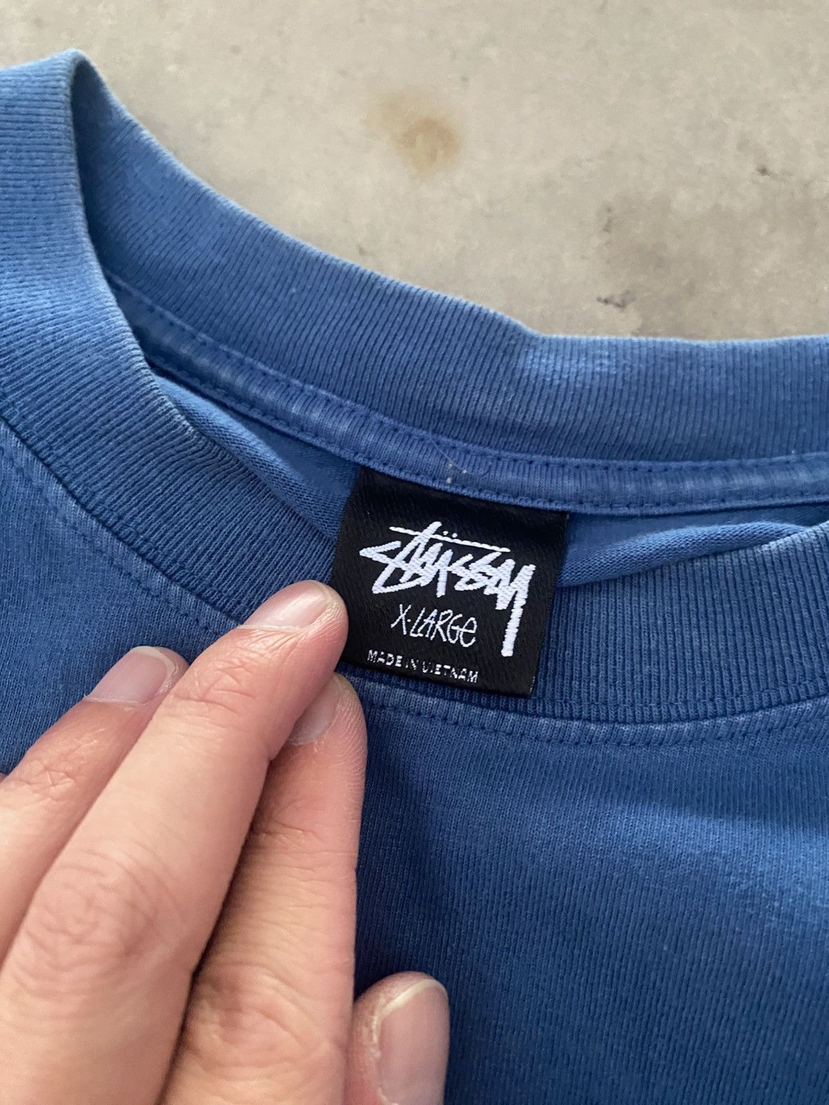 Stussy Vintage Stussy Acid Wash Navy Long Sleeve Size US XL / EU 56 / 4 - 3 Thumbnail