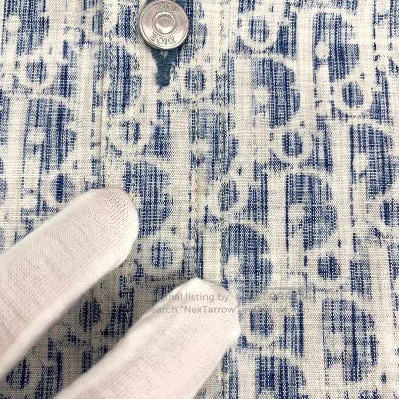 Dior Dior Size 39 Light blue logo jacquart full print cotton lap Size US XXS / EU 40 - 9 Thumbnail