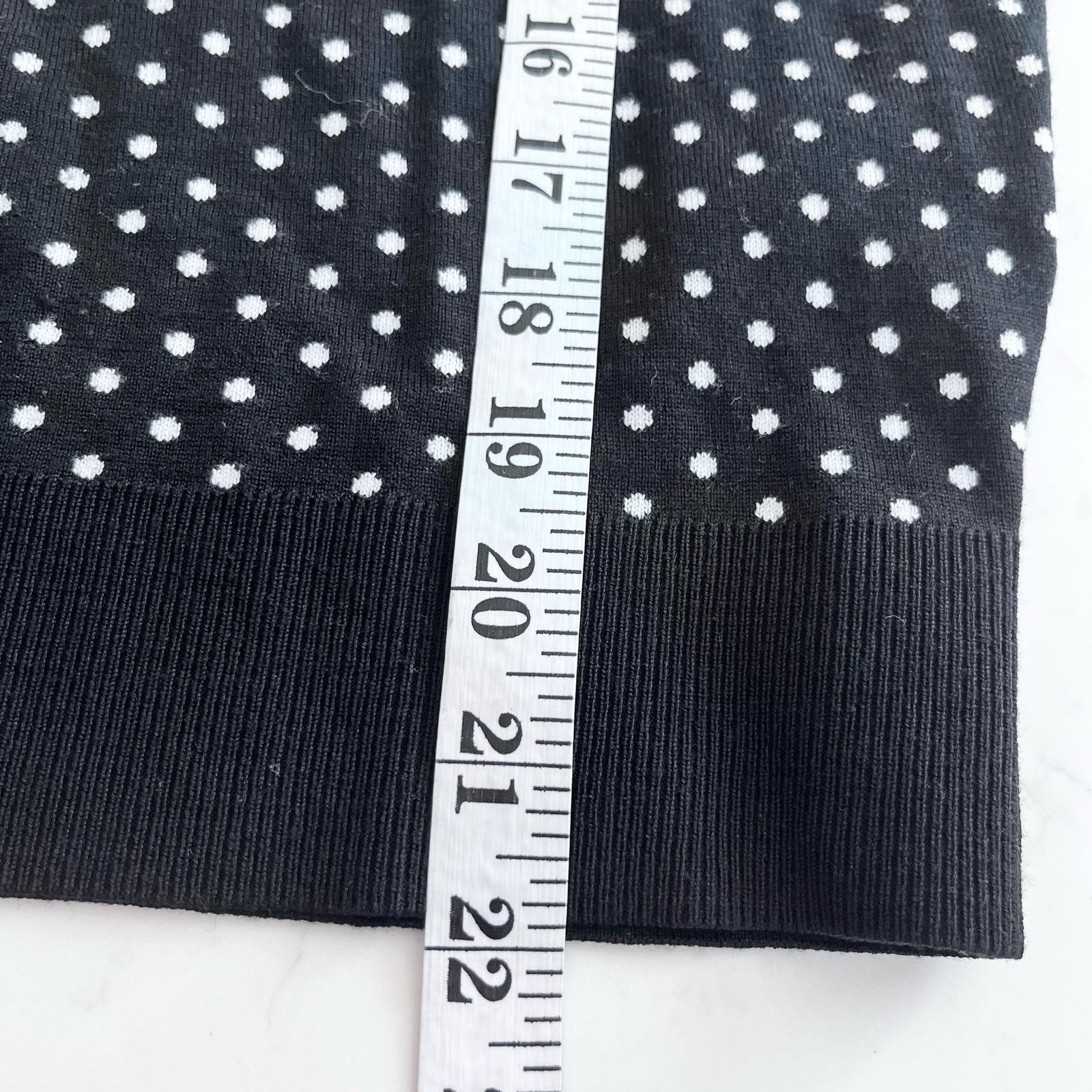 Theory Theory Mini Polka Dot Black Ecru Regal Wool Sweater Size S / US 4 / IT 40 - 7 Thumbnail