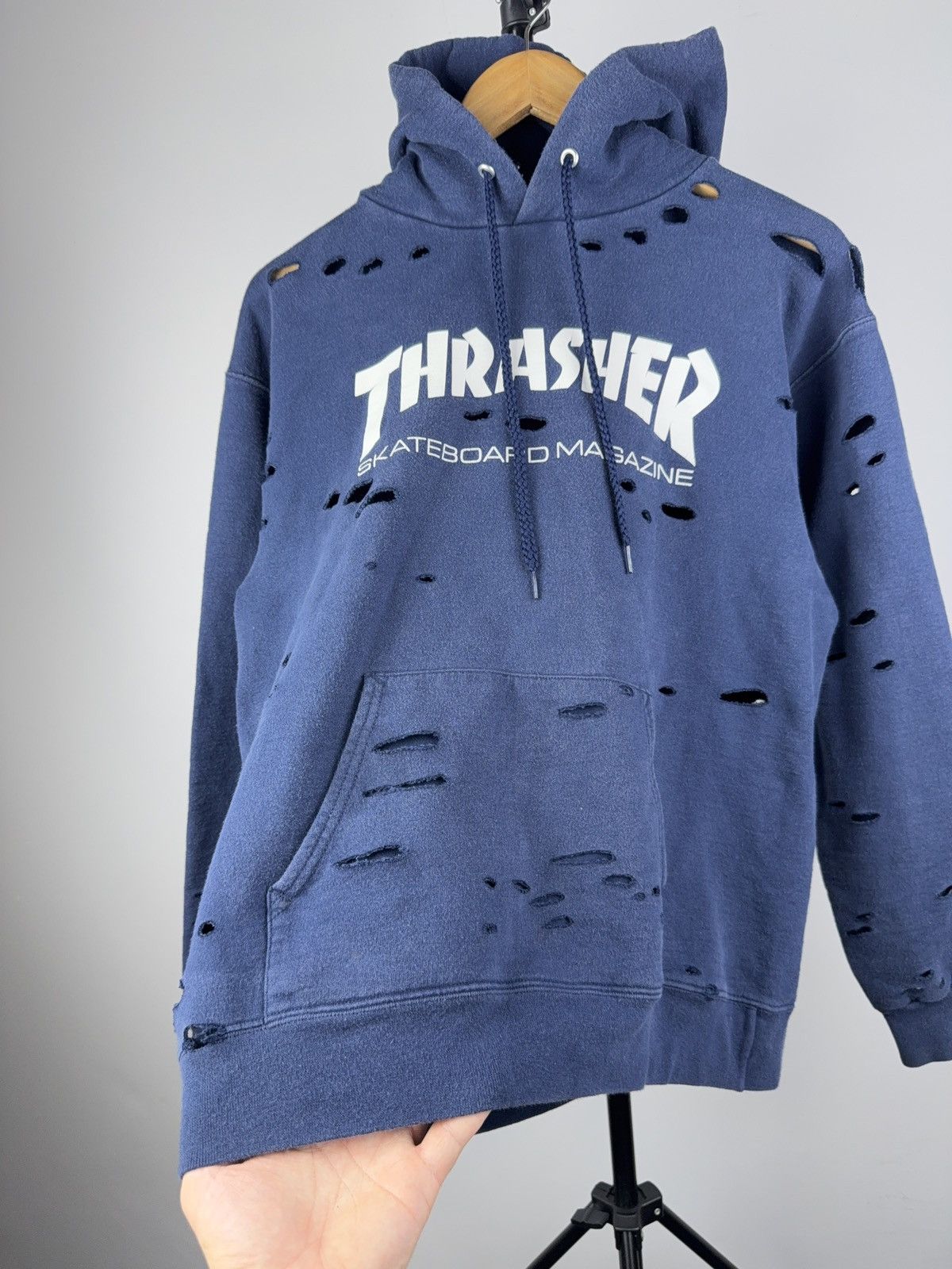 Thrasher 00s Faded Distressed THRASHER SK8 Rap Hoodie Size US S / EU 44-46 / 1 - 5 Thumbnail