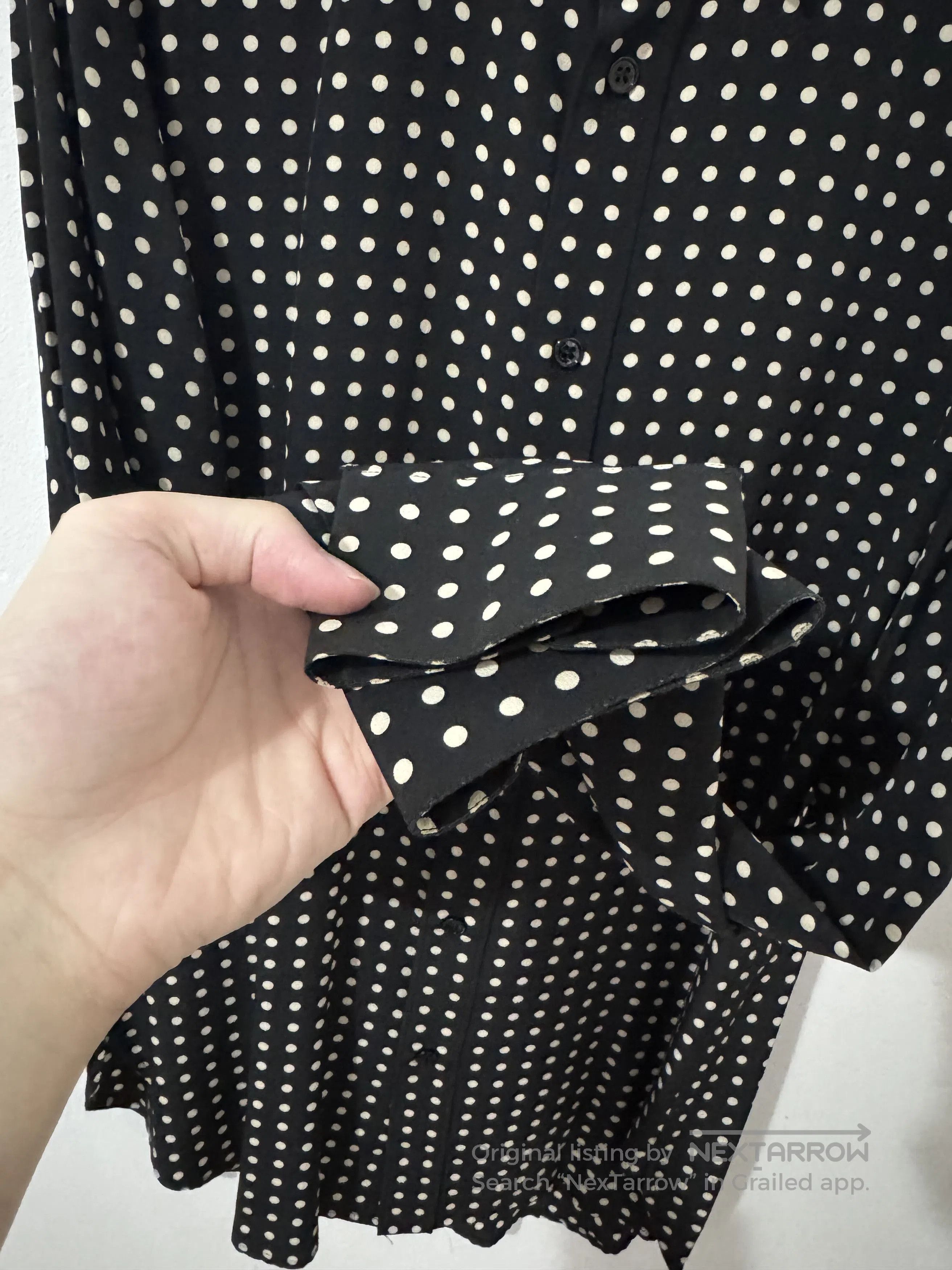 Saint Laurent Paris Saint Laurent Polka Dot Silk Shirt. Size US M / EU 48-50 / 2 - 4 Thumbnail