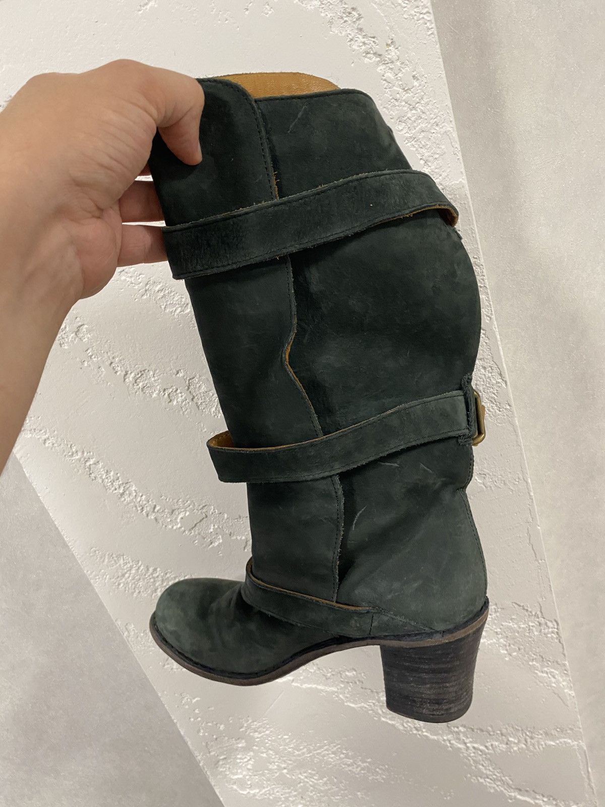Fiorentini + Baker Fiorentini Baker Suede Buckle Biker Boots Size: 37.5 Size US 7.5 / IT 37.5 - 7 Thumbnail