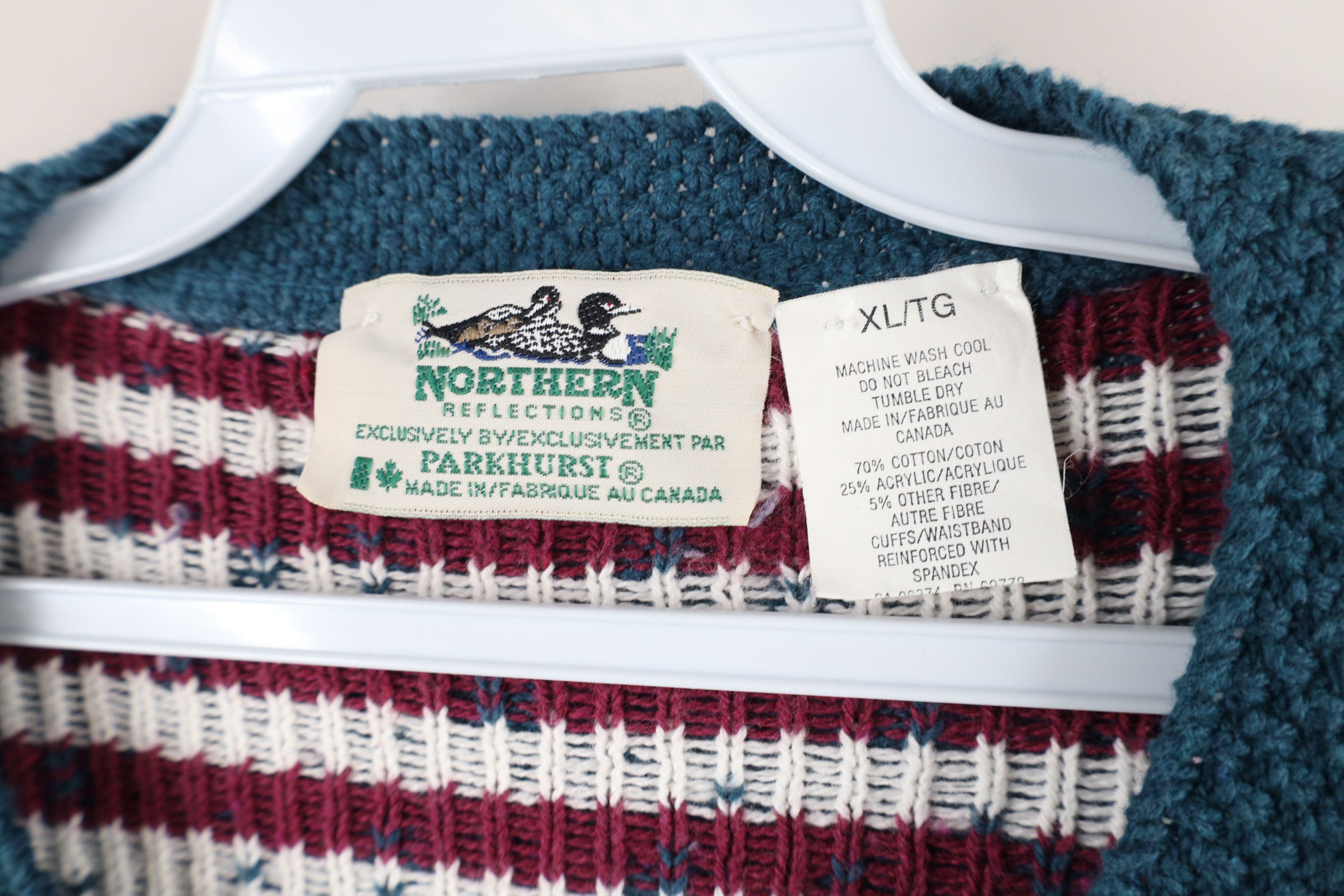 Vintage Vintage 90s Streetwear All Over Print Knit Cardigan Sweater Size XL / US 12-14 / IT 48-50 - 7 Thumbnail