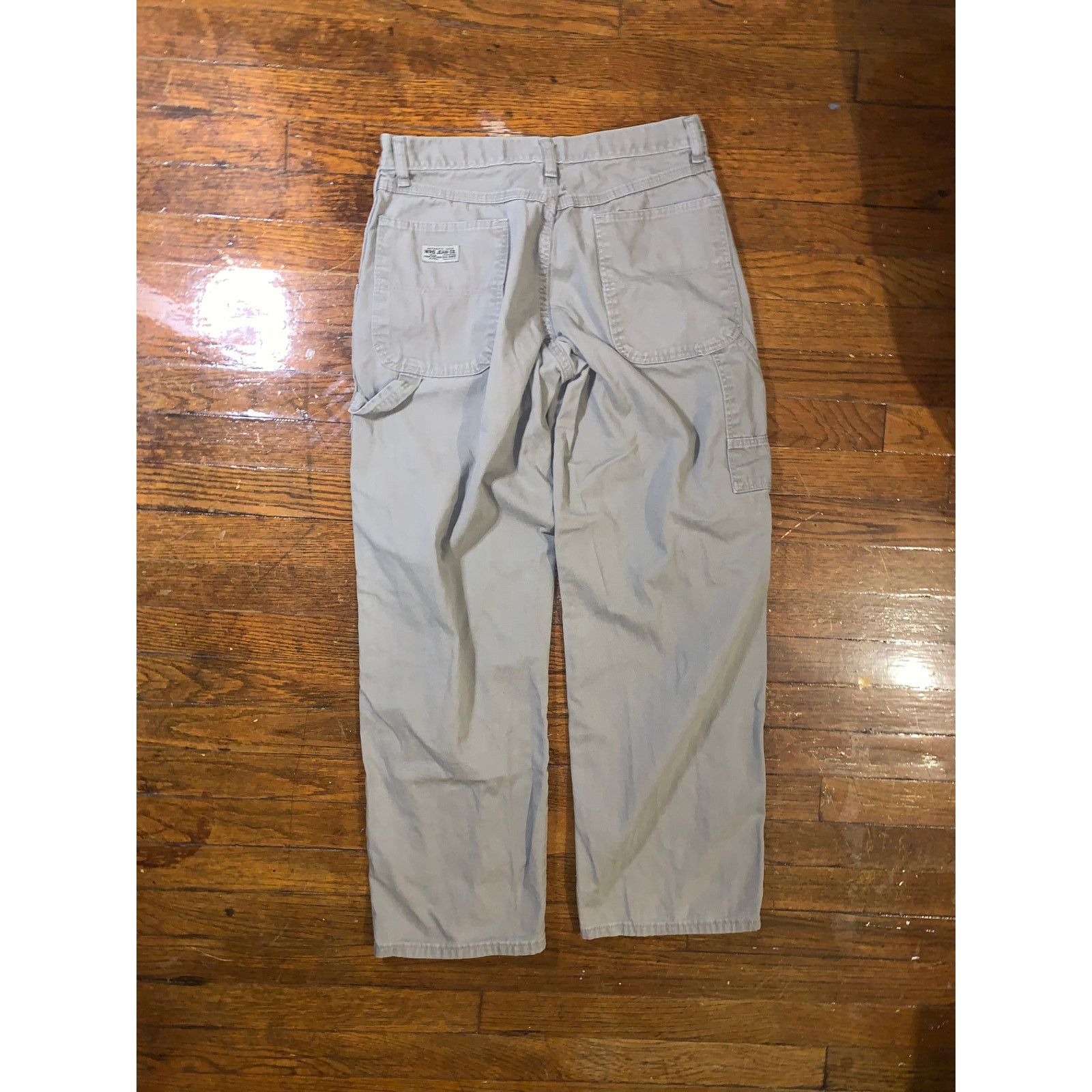 Vintage × Wrangler Wrangler Carpenter Pants Gray Beige 28x28 Tagged 30x30 Size US 30 / EU 46 - 2 Thumbnail