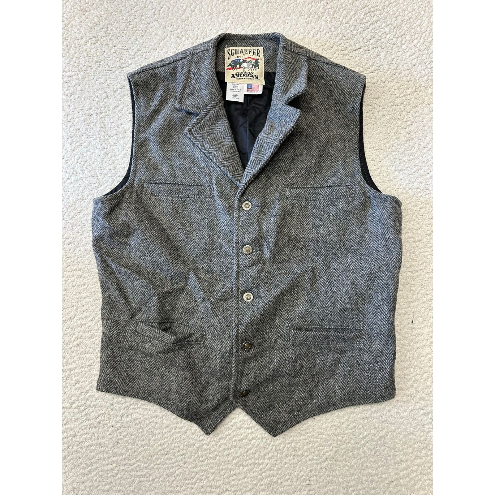 Other Vintage Schaefer Outfitter Mens Wool Vest Large Size US L / EU 52-54 / 3 - 1 Thumbnail
