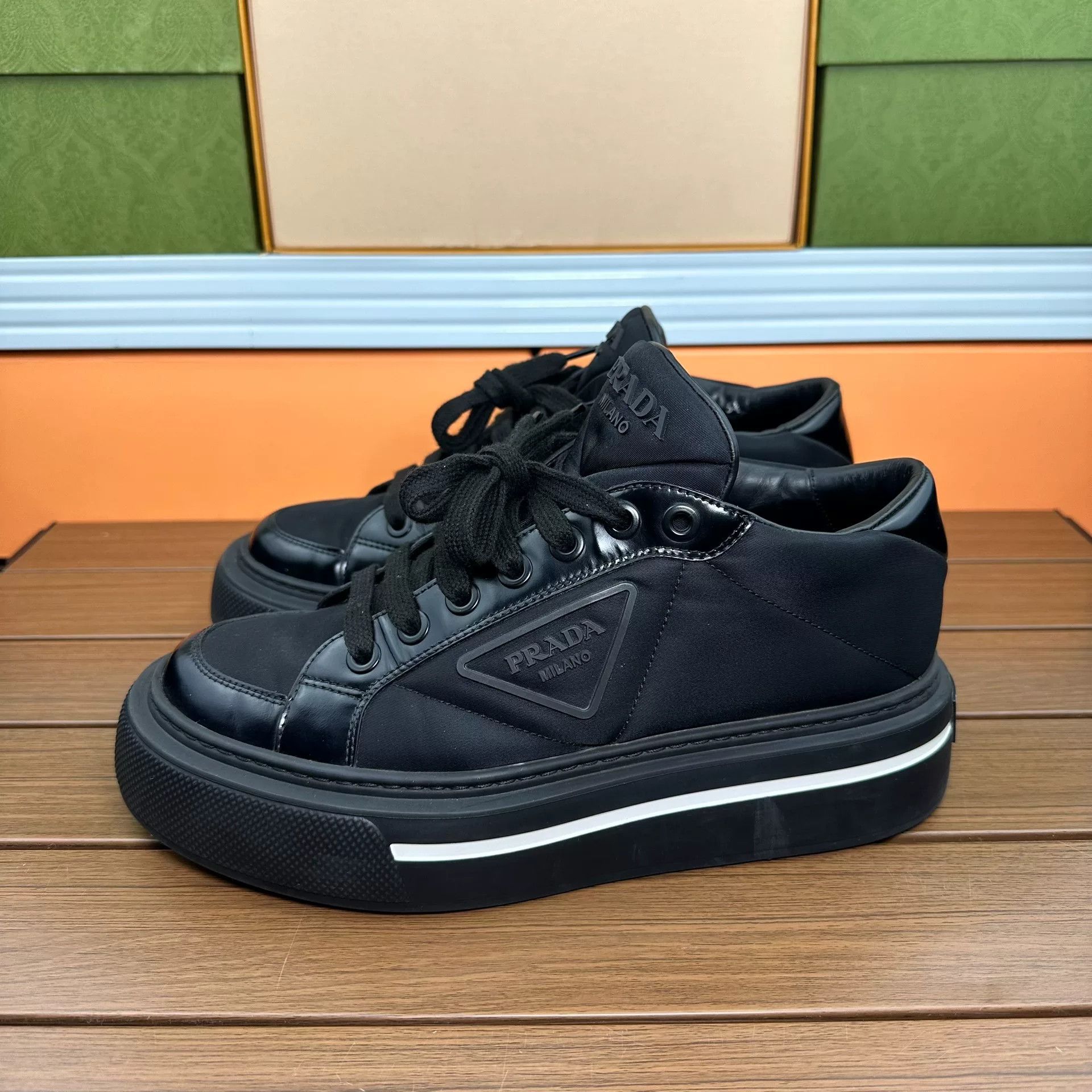 Prada Prada Casual Black Lowtop Sneakers 6 Men Size US 6 / EU 39 - 1 Thumbnail
